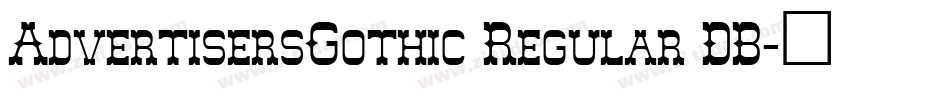 AdvertisersGothic Regular DB字体转换